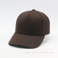 6 Panel Brown 3d Embroidered Baseball Cap